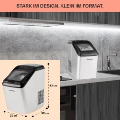 Partytime Eiswürfelmaschine Klareis 15kg/24h Edelstahl -Deutschland Klarstein Verkaufs-Shop 10035294 de 0006 usp