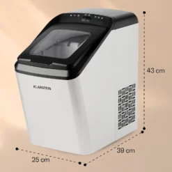 Partytime Eiswürfelmaschine Klareis 15kg/24h Edelstahl -Deutschland Klarstein Verkaufs-Shop 10035294 yy 0011 dimensions