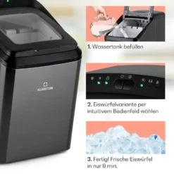 Partytime Eiswürfelmaschine Klareis 15kg/24h Edelstahl -Deutschland Klarstein Verkaufs-Shop 10035295 de 0004 usp
