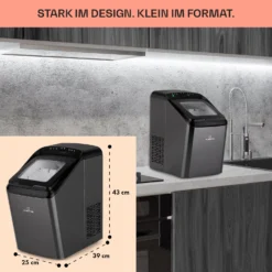 Partytime Eiswürfelmaschine Klareis 15kg/24h Edelstahl -Deutschland Klarstein Verkaufs-Shop 10035295 de 0006 usp