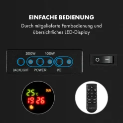 Basel Illumine Elektrokamin Flammenillusion 2000 W 2 Stufen Dimmbar -Deutschland Klarstein Verkaufs-Shop 10035297 de 0004 logo