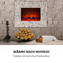 Alpbach Snow Elektrischer Kamin 1800W 2 Heizstufen 65 Cm Weißer Rahmen -Deutschland Klarstein Verkaufs-Shop 10035315 de 0006 logo