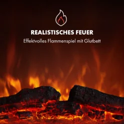Alpbach Snow Elektrischer Kamin 1800W 2 Heizstufen 65 Cm Weißer Rahmen -Deutschland Klarstein Verkaufs-Shop 10035315 de 0007 logo