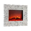 Alpbach Snow Elektrischer Kamin 1800W 2 Heizstufen 65 Cm Weißer Rahmen