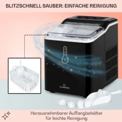 Chillout Eiswürfelmaschine Bulleteis 12kg/24h Wassertank: 1,5 L -Deutschland Klarstein Verkaufs-Shop 10035320 de 0005 usp