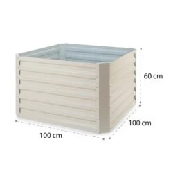 High Grow Straight Hochbeet 100x60x100cm 600l Stahl -Deutschland Klarstein Verkaufs-Shop 10035333 yy 0008 logo blumfeldt High Grow Straight 100x60x100 beige