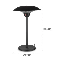 Loras Infrarot-Heizstrahler Carbon-Heizspiralen 2100W IP44 -Deutschland Klarstein Verkaufs-Shop 10035343 yy 0008 logo blumfeldt Loras Infrarot Heizstrahler schwarz