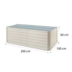 High Grow Straight Hochbeet 200x60x100cm 1200l Stahl -Deutschland Klarstein Verkaufs-Shop 10035352 yy 0008 logo blumfeldt High Grow Straight 200x60x100cm beige