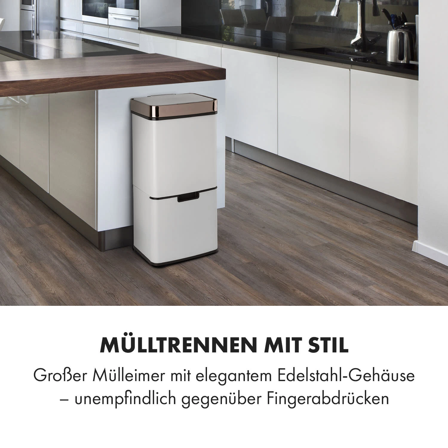 Royal Trash Rose Gold Sensor-Mülleimer 72 Liter Edelstahl Royal Trash Rose Gold Sensor-Mülleimer 72 Liter Edelstahl -Deutschland Klarstein Verkaufs-Shop 10035364 de 0002 logo