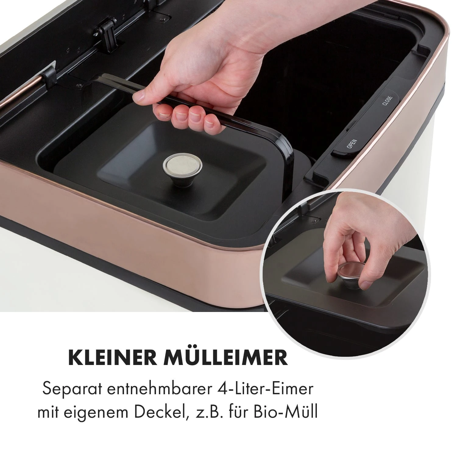 Royal Trash Rose Gold Sensor-Mülleimer 72 Liter Edelstahl Royal Trash Rose Gold Sensor-Mülleimer 72 Liter Edelstahl -Deutschland Klarstein Verkaufs-Shop 10035364 de 0004 logo