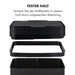 Royal Trash Matte Black Sensor-Mülleimer 72 Liter Edelstahl 8 Royal Trash Matte Black Sensor-Mülleimer 72 Liter Edelstahl -Deutschland Klarstein Verkaufs-Shop 10035365 de 0009 logo