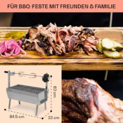 Sauenland Mini Rotisserie-Grill Drehspieß 4W 12kg Max. Edelstahl -Deutschland Klarstein Verkaufs-Shop 10035371 de 0006 usp