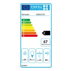 Skyfall Smart Inselabzugshaube Ø45cm Umluft 402m³/h LED -Deutschland Klarstein Verkaufs-Shop 10035378 energy label