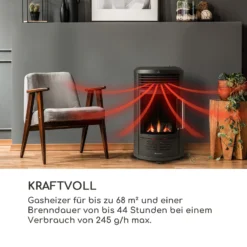 Andora Deluxe Gasheizofen Gasheizer Feuerschein Bis 3,4kW -Deutschland Klarstein Verkaufs-Shop 10035406 de 0005 logo