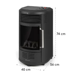 Andora Deluxe Gasheizofen Gasheizer Feuerschein Bis 3,4kW -Deutschland Klarstein Verkaufs-Shop 10035406 yy 0009 logo Blumfeldt Andora Deluxe Gasheizer schwarz