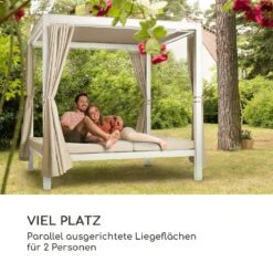 Eremitage Double XL Sunbed 2 Pers Stahl-Rahmen Sonnendach Vorhänge -Deutschland Klarstein Verkaufs-Shop 10035430 de 0003 logo
