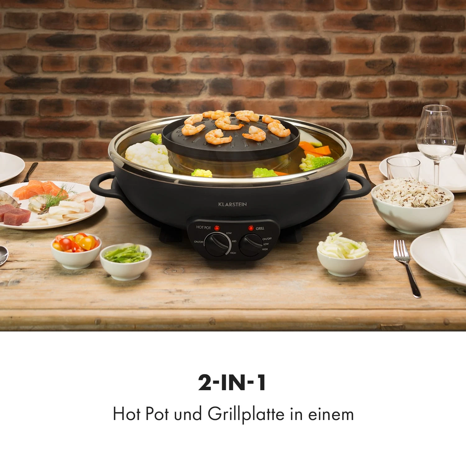 Szechuan 2-in-1 Hot Pot und Grillplatte 5l Vol. 1350 / 600 W Szechuan 2-in-1 Hot Pot Und Grillplatte 5l Vol. 1350 / 600 W -Deutschland Klarstein Verkaufs-Shop 10035431 de 0002 logo