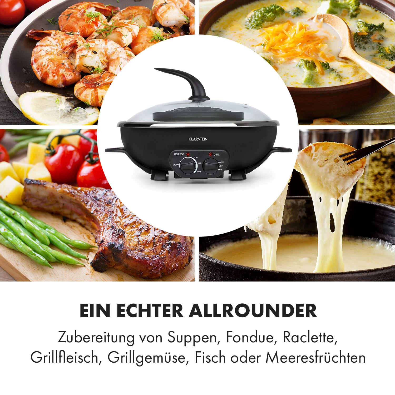 Szechuan 2-in-1 Hot Pot und Grillplatte 5l Vol. 1350 / 600 W Szechuan 2-in-1 Hot Pot Und Grillplatte 5l Vol. 1350 / 600 W -Deutschland Klarstein Verkaufs-Shop 10035431 de 0005 logo