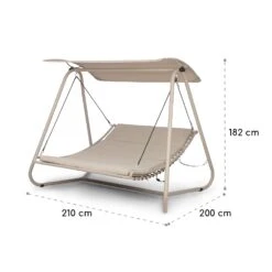 Garden Grove Gartenliege Swing Bed Stahlrahmen Sonnendach Polyester -Deutschland Klarstein Verkaufs-Shop 10035432 yy 0009 logo Blumfeld Garden Grove Gartenliege beige