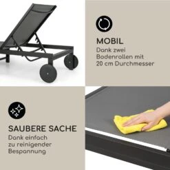 Lucca Lounger Liegestuhl Polyester Aluminium 4-Stufen -Deutschland Klarstein Verkaufs-Shop 10035443 de 0005 usp
