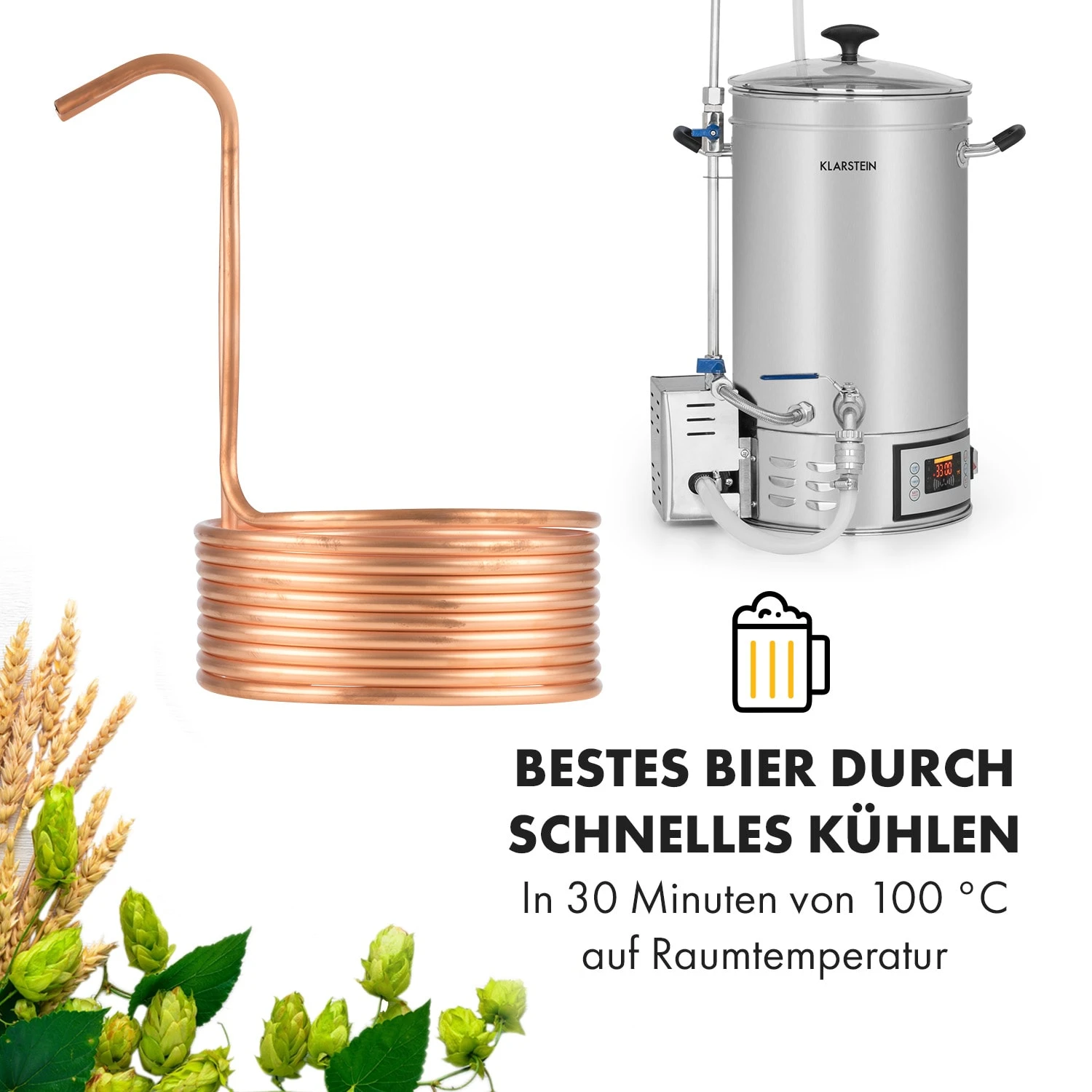 Chiller 10K Eintauchkühler Ø22,4 cm 10 Schleifen Chiller 10K Eintauchkühler Ø22,4 Cm 10 Schleifen -Deutschland Klarstein Verkaufs-Shop 10035448 de 0002 logo