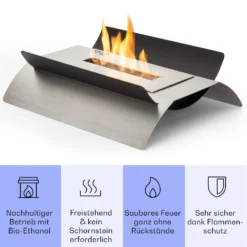 Phantasma Graca Ethanol-Kamin Rauch- & Geruchlos Bio-Ethanol -Deutschland Klarstein Verkaufs-Shop 10035456 de 0003 usp