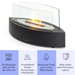 Phantasma Curve Ethanol-Kamin Rauch- & Geruchlos Edelstahl-Brenner Sicherheitsglas 2 Phantasma Curve Ethanol-Kamin Rauch- & Geruchlos Edelstahl-Brenner Sicherheitsglas -Deutschland Klarstein Verkaufs-Shop 10035457 de 0003 usp