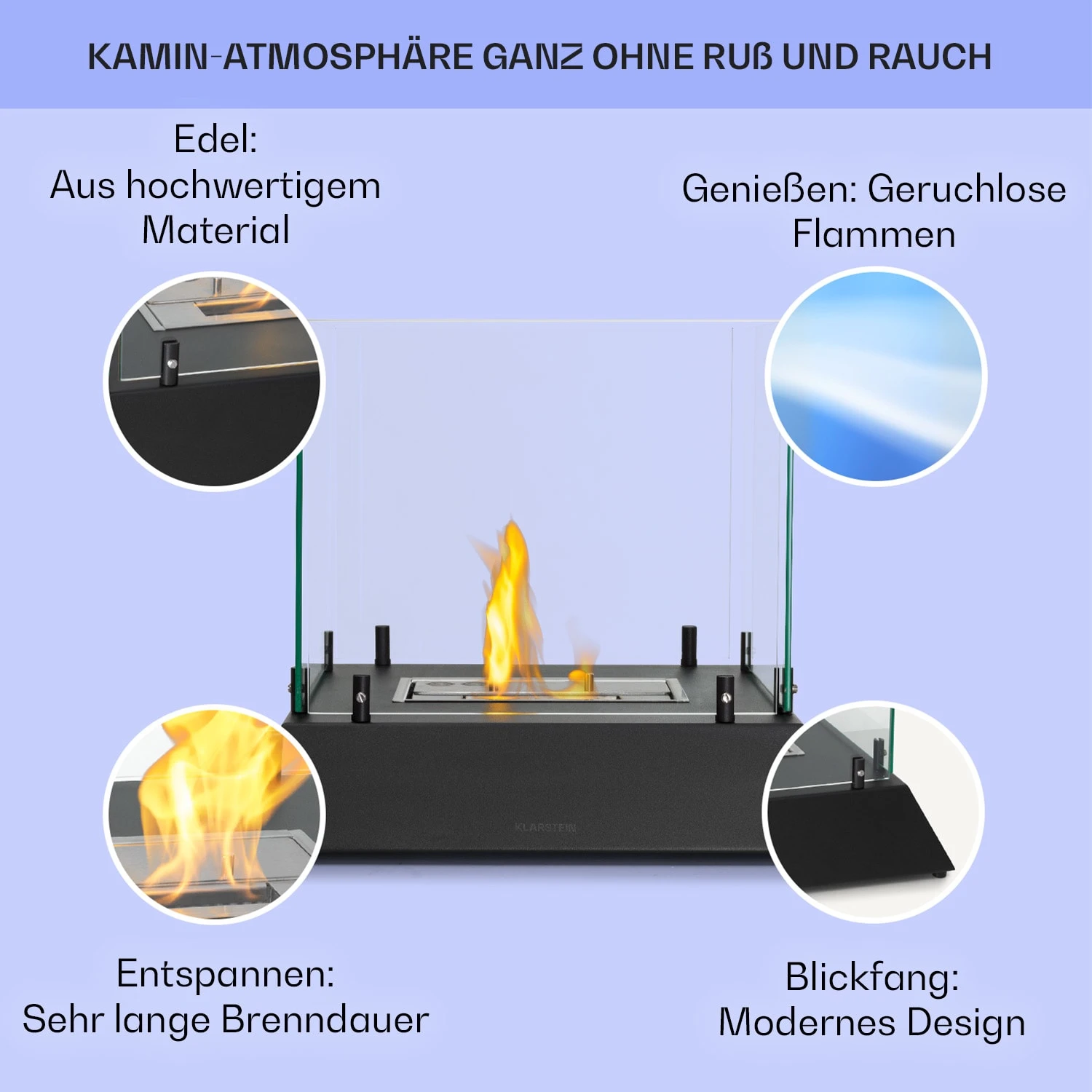 Phantasma Cubo Ethanol-Kamin rauch- & geruchlos Edelstahl-Brenner Sicherheitsglas Phantasma Cubo Ethanol-Kamin Rauch- & Geruchlos Edelstahl-Brenner Sicherheitsglas -Deutschland Klarstein Verkaufs-Shop 10035458 de 0002 usp