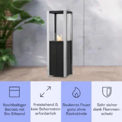 Phantasma Pinar Ethanol-Kamin Rauch- & Geruchlos Bio-Ethanol -Deutschland Klarstein Verkaufs-Shop 10035459 de 0003 usp