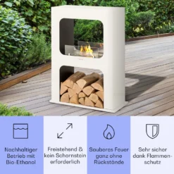 Phantasma Peña Ethanol-Kamin Rauch- & Geruchlos Bio-Ethanol -Deutschland Klarstein Verkaufs-Shop 10035460 de 0003 usp