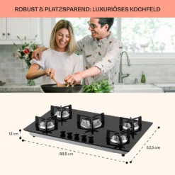 Trifecta 5 Gaskochfeld 5-flammig Triangle-Brenner Glaskeramik -Deutschland Klarstein Verkaufs-Shop 10035470 de 0006 usp
