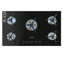 Trifecta 5 Gaskochfeld 5-flammig Triangle-Brenner Glaskeramik