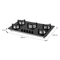 Trifecta 5 Gaskochfeld 5-flammig Triangle-Brenner Glaskeramik -Deutschland Klarstein Verkaufs-Shop 10035470 yy 0011 dimensions