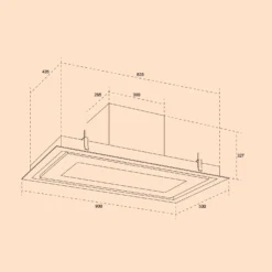 Remy Brilliant Edition Inselhaube 90cm 609 M³/h EEK A LED Glas -Deutschland Klarstein Verkaufs-Shop 10035477 yy 0007 logo