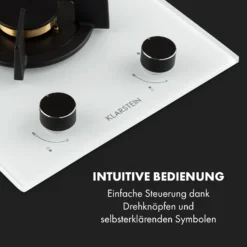 Goldflame Domino Gaskochfeld 2-flammig Messing-Brenner Glaskeramik 3 Goldflame Domino Gaskochfeld 2-flammig Messing-Brenner Glaskeramik -Deutschland Klarstein Verkaufs-Shop 10035498 de 0004 logo