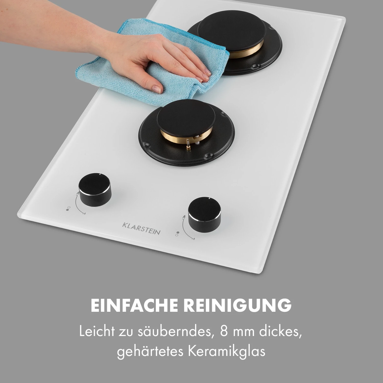 Goldflame Domino Gaskochfeld 2-flammig Messing-Brenner Glaskeramik Goldflame Domino Gaskochfeld 2-flammig Messing-Brenner Glaskeramik -Deutschland Klarstein Verkaufs-Shop 10035498 de 0008 logo