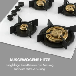 Goldflame 4 Gaskochfeld 4-flammig Messing-Brenner Glaskeramik -Deutschland Klarstein Verkaufs-Shop 10035499 de 0003 logo