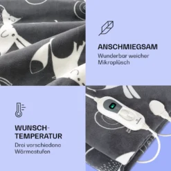 Dr. Watson XXL Heizdecke 3 Stufen Waschbar 200x180cm Coral Fleece -Deutschland Klarstein Verkaufs-Shop 10035503 de 0003 logo