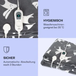 Dr. Watson XXL Heizdecke 3 Stufen Waschbar 200x180cm Coral Fleece -Deutschland Klarstein Verkaufs-Shop 10035503 de 0004 logo