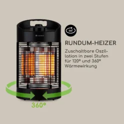 Heat Guru 360 Mini Infrarot-Heizstrahler 700/350W Oszillation -Deutschland Klarstein Verkaufs-Shop 10035506 de 0005 logo