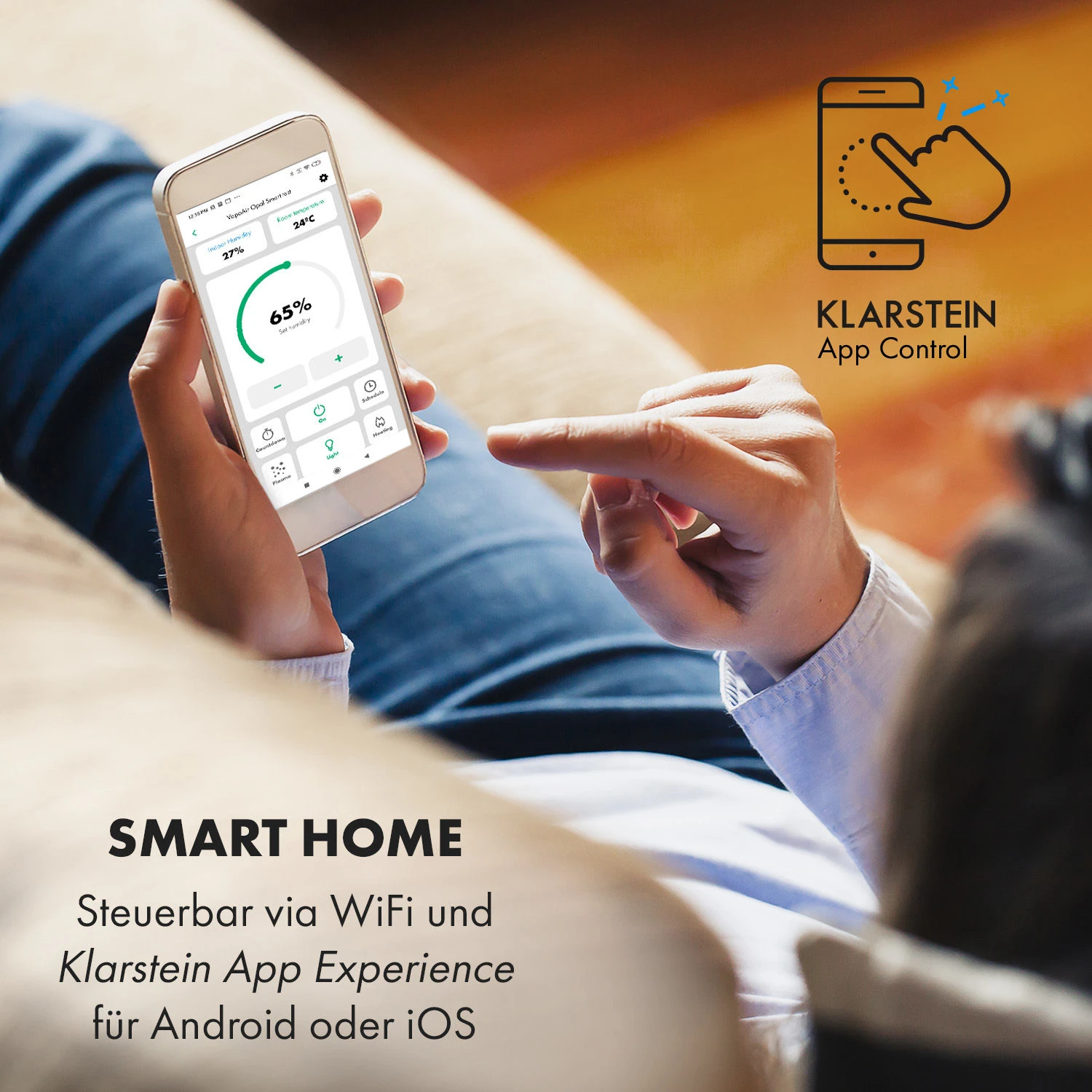 VapoAir Opal Smart Luftbefeuchter App-Steuerung LED-Screen Fernbedienung VapoAir Opal Smart Luftbefeuchter App-Steuerung LED-Screen Fernbedienung -Deutschland Klarstein Verkaufs-Shop 10035507 de 0002 logo