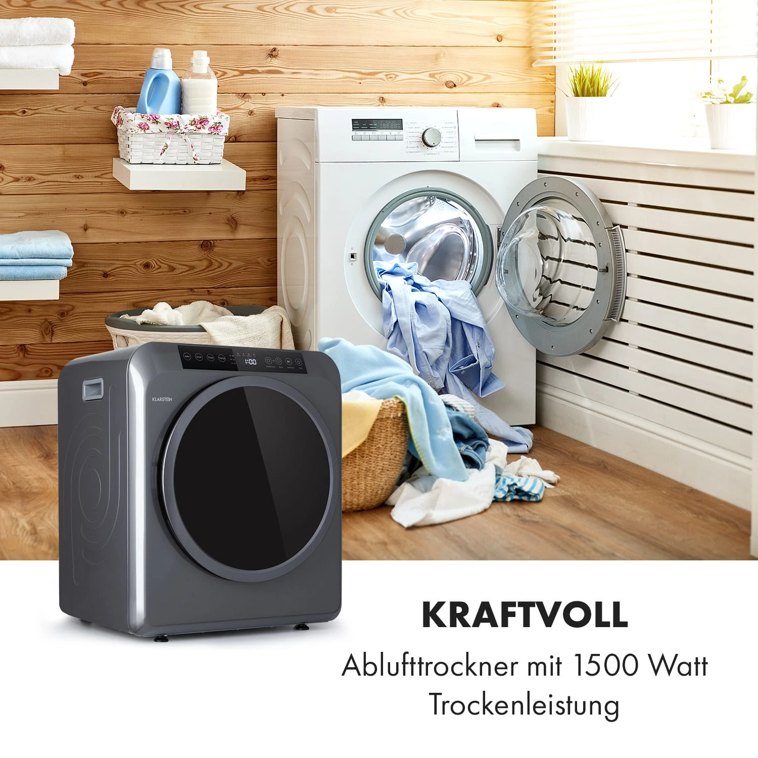 EZ Dry Wäschetrockner Ablufttrockner 1500W 6kg 60cm EZ Dry Wäschetrockner Ablufttrockner 1500W 6kg 60cm -Deutschland Klarstein Verkaufs-Shop 10035544 de 0004 logo