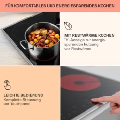 Virtuosa 4 Prime Einbaukochfeld 4 Zonen 6500W Glaskeramik Edelstahlrahmen -Deutschland Klarstein Verkaufs-Shop 10035551 de 0004 usp