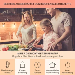 Virtuosa 4 Prime Einbaukochfeld 4 Zonen 6500W Glaskeramik Edelstahlrahmen -Deutschland Klarstein Verkaufs-Shop 10035551 de 0005 usp