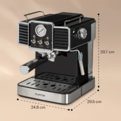 Gusto Classico Espressomaker 1350 Watt 20 Bar Druck 1,5 Liter -Deutschland Klarstein Verkaufs-Shop 10035564 yy 0008 logo