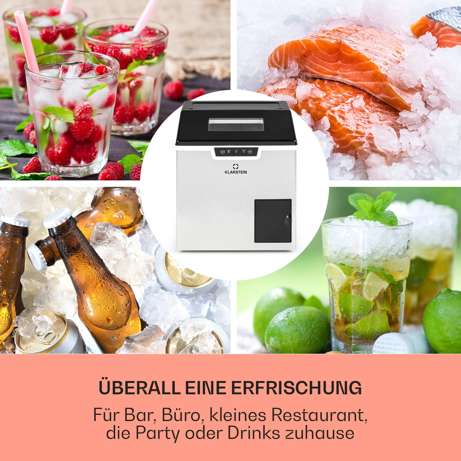 Icefestival Bullet Eiswürfelbereiter 400W 1,9l 20kg/24h Icefestival Bullet Eiswürfelbereiter 400W 1,9l 20kg/24h -Deutschland Klarstein Verkaufs-Shop 10035578 de 0003 usp