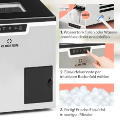 Icefestival Bullet Eiswürfelbereiter 400W 1,9l 20kg/24h 3 Icefestival Bullet Eiswürfelbereiter 400W 1,9l 20kg/24h -Deutschland Klarstein Verkaufs-Shop 10035578 de 0004 usp