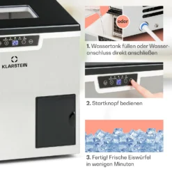 Icefestival Cube Eiswürfelbereiter 400W 1,9l 20kg/24h -Deutschland Klarstein Verkaufs-Shop 10035579 de 0004 usp