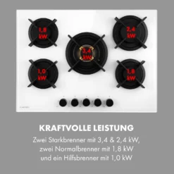 Goldflame 5 Gaskochfeld 5-flammig Messing-Brenner Glaskeramik 5 Goldflame 5 Gaskochfeld 5-flammig Messing-Brenner Glaskeramik -Deutschland Klarstein Verkaufs-Shop 10035615 de 0006 logo