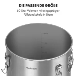 Gärkeller Pro XL Fermentierkessel 60 Liter Ablassventil 304-Edelstahl -Deutschland Klarstein Verkaufs-Shop 10035622 de 0003 logo